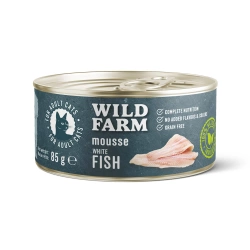 WILD FARM Mousse White Fish 85 g - mousse senza cereali per gatti