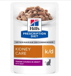 Hill's PD Prescrizione Dieta felina k/d Cura dei reni Manzo 85g
