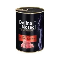 Dolina Noteci Cibo Premium per gatti ricco di carne di vitello 400g x6