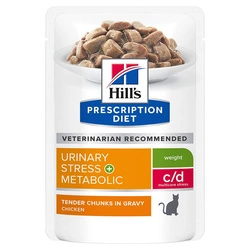 HILL'S PD Prescription Diet Feline c/d Urinary Stress + Metabolic Pollo 85g bustina