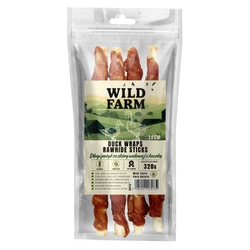 WILD FARM Bastoncino lungo in pelle di bovino con anatra 28 cm 320 g snack per cani