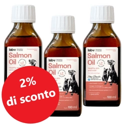 LAB V Olio di salmone potenziato con vitamine 3x100ml