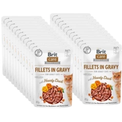 Brit Care Cat Pouches Fillets In Gravy With Hearty Duck 24x85g