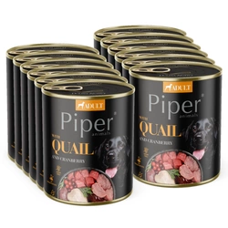 DOLINA NOTECI Piper per cani con quaglia e mirtillo rosso 12x800g