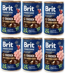 Brit Premium By Nature Pollo con cuori di pollo 6x800g