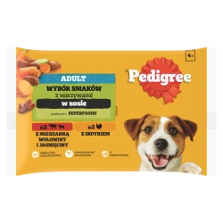 Pedigree cibo umido per cani adulti in salsa (manzo e agnello, tacchino e carota) 4x100g - - - - - - - - - - - - - - - - - - - - - - - - - -