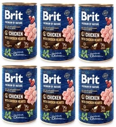Brit Premium By Nature Pollo con cuori di pollo 6x400g