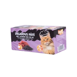 UNIQ PETS CIBO UMIDO PER GATTI ROYAL BEEF paté di manzo con semi di psillio 30 g x 8 pezzi