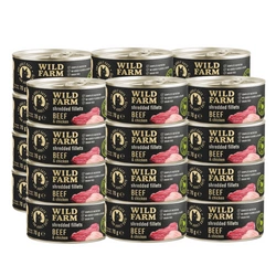 WILD FARM Fillets Beef&Chicken 24x70 g - Alimento umido senza cereali per gatti in brodo