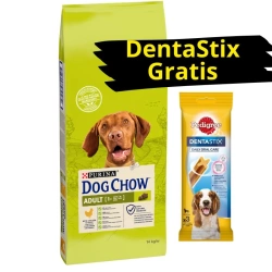 Purina Dog Chow Adulto con agnello 14kg + PEDIGREE DentaStix GRATIS!