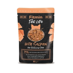 Fitmin Gatto per la vita Salmone sterilizzato 85g