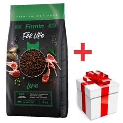 FITMIN Cat For Life Adult Agnello 8kg + una sorpresa per il vostro gatto GRATIS!