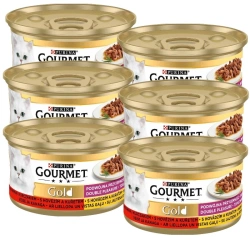 Purina Gourmet Gold con manzo e pollo in salsa 6x85g