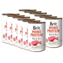 Brit Mono Protein Manzo e riso integrale 12x400g