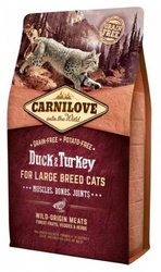 CARNILOVE Cat Anatra e Tacchino per Razze di Taglia Grande 2 kg