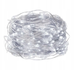 Luci a filo 50 led con batteria bianco freddo 3x aa 5m