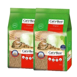 JRS Cats Best Eko Plus - Lettiera in legno per gatti 2x (30l / 13kg)