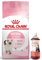 ROYAL CANIN Kitten 10kg + LAB V Olio di Salmone per cani e gatti 1000ml