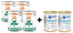 CALIBRA Dog Life Adult Anatra con Riso 4x400g + Miscela di Smków ENZO 2x400g