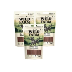 WILD FARM bastoncini di manzo 3x80 g snack per cani