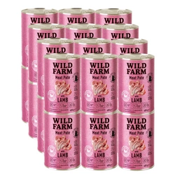 WILD FARM Pate Lamb 24x400g - cibo senza glutine per gatti