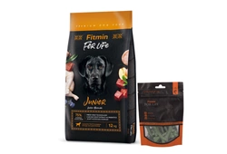 FITMIN For Life Junior Large Breeds 12kg + Trattamenti dentali per cani 70g GRATIS