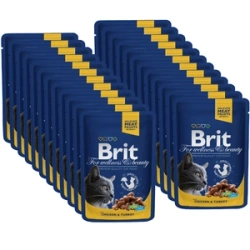 Brit Premium Cat per gatti adulti con pollo e tacchino 24x100g
