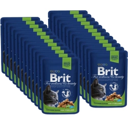 Brit Premium Cat per gatti adulti sterilizzati con pollo 24x100g
