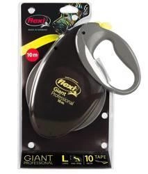 Flexi Guinzaglio Gigante L Nastro 10m fino a 50kg Giallo Neon