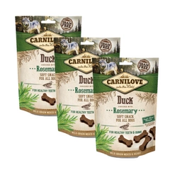 Carnilove Semi Moist Snack, anatra al rosmarino 3x200 g