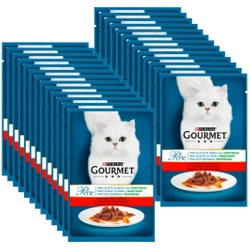 Purina Gourmet Perle Mini filetti per gatti in salsa con manzo e carota 26x85g