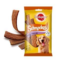 Pedigree Schmackos Adult Dog Treat con manzo 86g
