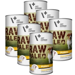 VETEXPERT Raw Paleo Puppy Turkey 6x400g