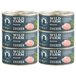 WILD FARM Mousse Chicken 6x85g - mousse senza cereali per gatti