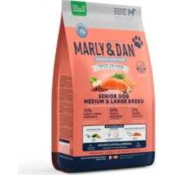 Marly & Dan Senior Dog Medium & Large Breed Fresh Salmon Holistic & Hypoallergenic 12 kg mangime secco