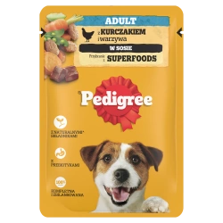 Pedigree Wet Food per cani adulti con pollo e verdure in salsa 100g