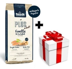 BOSCH Plus Adulto Trota e patate 12,5kg + sorpresa per il cane GRATIS