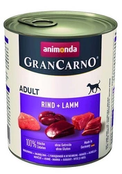 Animonda Grancarno Adulti Cane Manzo + Agnello 800g