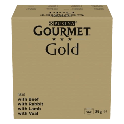 Purina Gourmet Gold Mousse mix 96x85g (manzo, coniglio, agnello, vitello)