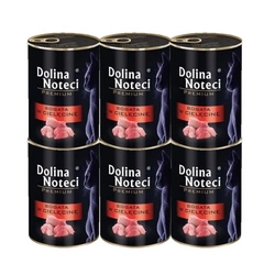 Dolina Noteci Cibo Premium per gatti ricco di carne di vitello 6x400g