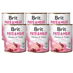 Brit Paté & Meat For Puppy Pollo e tacchino 6x800g