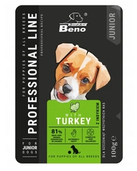 SUPER BENO Junior bustina per cuccioli di tutte le razze con tacchino 100g