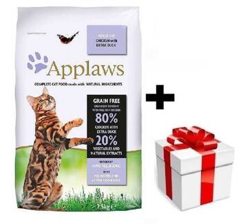 APPLAWS Complete Dry Adult Chicken With Duck 7,5kg + sorpresa per il gatto GRATIS