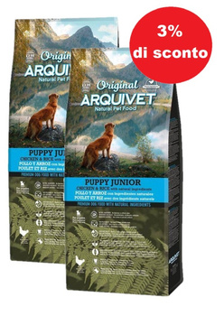 Arquivet Original Puppy&Junior Pollo con Riso 2x12kg - 3% di sconto in un set