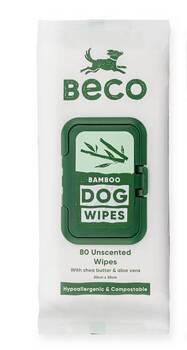 BECO Salviette in bambù per cani - 100% compostabili 80 pz.