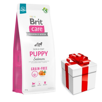 BRIT CARE Dog Grain-free Puppy Salmone 12kg +sorpresa del cane gratuito