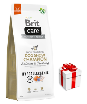 BRIT CARE Dog Hypoallergenic Dog Show Champion Salmone e Aringa 12kg +sorpresa per il vostro cane