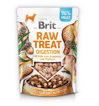 BRIT CARE Dog Raw Treat Digestion Pollo con Probiotici e Psillio 40g