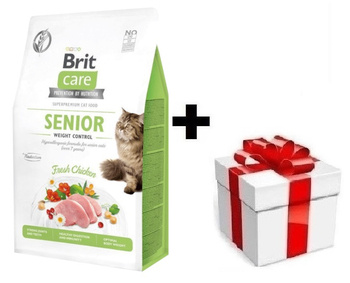 Brit Care Grain-Free Senior Weight Control Con pollo 7kg + sorpresa per il gatto GRATIS