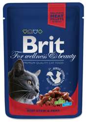 Brit Premium Adult Cat con manzo e piselli 100g
